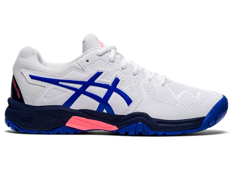 Sapatilhas Tenis Asics GEL-RESOLUTION 8 Clay GS Criança Branco, 6348A708.549